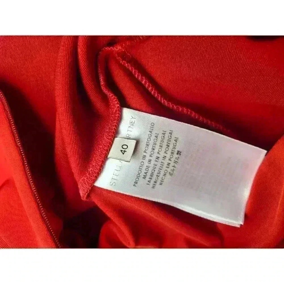 STELLA MCCARTNEY Paneled Sleeveless Dress in Red Size 40 - Picture 8 of 14